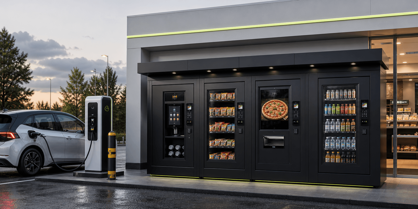 TorqueIX automated shop system with EV charging station